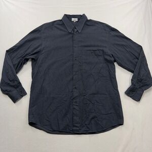 Zanella Button Down Shirt Long Sleeve Cotton Blend Charcoal Gray Mens XL